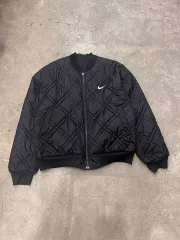 90s レア NIKE ビッグ スウッシュ リバーシブル キルティング