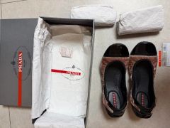 新品未使用 PRADA プラダ パンプス 36 ピンクベージュ 箱付き 正規品 