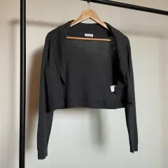 ELLE ウール100 クロップド ボレロ カーディガン