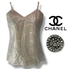 CHANEL ストライプキャミソール - メルカリ