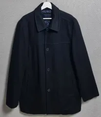 オーバーサイズ L ) Tommy Hilfiger トミーヒルフィガー ブラック ウール混 ハーフコート