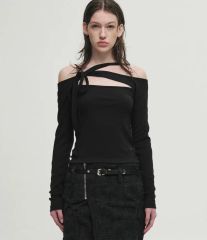 ESIO ブラック シースルー Sheer docking top - メルカリ