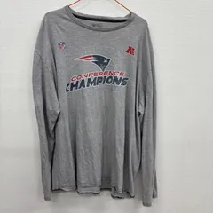 Y518 NFL PRO LINE 2XL グレー ニューイングランドペイトリオッツ チャンピオン記念ロンT プリントロンT ロングスリーブ 長袖Tシャツ 古着卸 アメリカ仕入のサムネイル