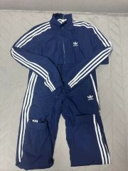 美品】adidas ナイロン セットアップ 紺×白 M/Lサイズ - メルカリ