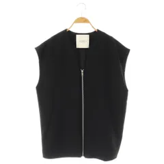 emmi エミ 24AW フロントジップアップジレ ベスト F ブラック /HK ■OS