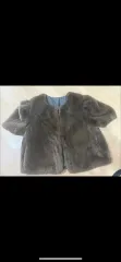 ブラウン ファー 半袖 ジャケット