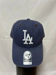 刺し子ベースボールキャップ 一点物 47BRAND LA ドジャース ネイビー 