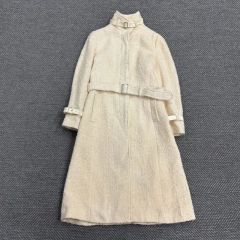 quadro クオドロ 7oz甘織デニムジャケット ユーズド加工 ノーカラー