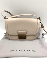 新品 CHARLES & KEITH チャールズ＆キース ck-80781599-1 Charlot シャーロット クロスボディバッグ ショルダー バッグ ベージュ ■■◎レディース