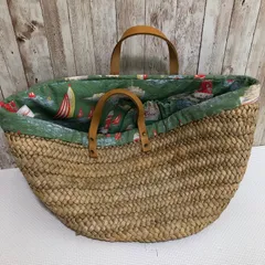 タ　Cath Kidston（キャスキッドソン）　Seaside　シーサイド　かご バッグのサムネイル
