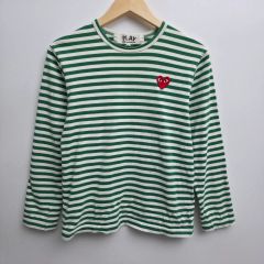 PLAY COMME des GARÇONS 緑ボーダー ロンT - メルカリ