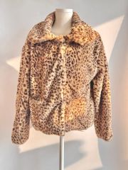 ✨美品✨エンバEMBA 毛皮リアルファーコート豹柄ラパン フリー fj305
