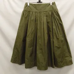 Spick＆Span スピックアンドスパン ボックスプリーツスカート カーキ 38（M相当） 〇□