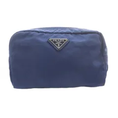 プラダ PRADA ナイロンポーチ ロゴ 青 ブルー