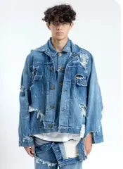 Maison MIHARA YASUHIRO メゾンミハラヤスヒロ ディストレストデニムジャケットのサムネイル