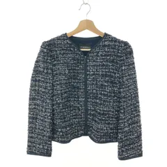 EMPORIO ARMANI エンポリオアルマーニ ノーカラージャケット  ツイード/ジップアップ    ネイビー レディース / 240001202736のサムネイル