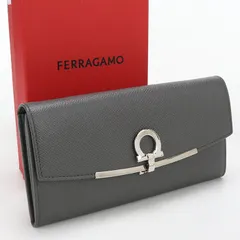 FERRAGAMO フェラガモ ガンチーニ 22 D150 長財布二折 カーフ【中古】 レディースのサムネイル