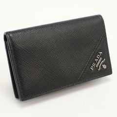 極美品・使用感少✨PRADA 6連 キーケース 三角ロゴ 黒 サフィアーノ