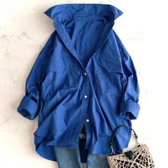 BEAUTY&YOUTH レギュラーカラー コットンシャツ ブルー