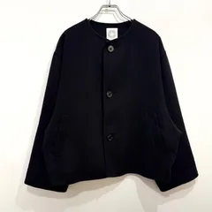 ORCIVAL リバーウール ノーカラーブルゾン コクーンシルエット ダークネイビー 2【送料込み】のサムネイル
