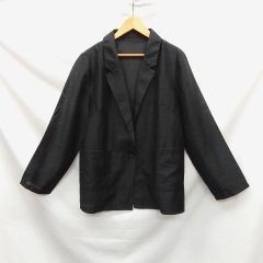 yuni haoriジャケット 黒 F レーヨンリネン ゆったり日本製 - メルカリ