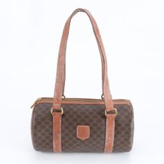 希少 M94CELINE マカダム柄 ミニボストン ハンドバッグ レザー 90s 