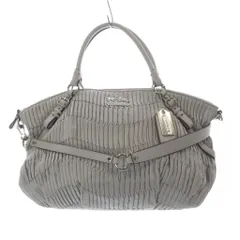 コーチ COACH マディソン ギャザー ソフィア サッチェル レザー 2WAYバッグ ハンドバッグ ショルダーバッグ グレー