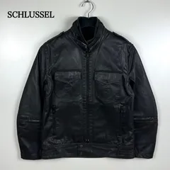 SCHLUSSEL 00s y2k archive coating cotton jacket 3 L シュリセル コーティングジャケット ライダース 平成 お兄系 レアのサムネイル
