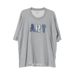 XS ZADIG&VOLTAIRE ザディグ・エ・ヴォルテール グレー ART プリンティング オーバーサイズ 半袖 スウェット Tシャツのサムネイル