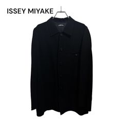 ISSEY MIYAKE プリーツ 長袖シャツ ブラック - メルカリ