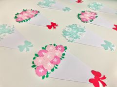 クラフトパンチ 100枚 花 マーガレット・葉っぱ ハンドメイド クラフト