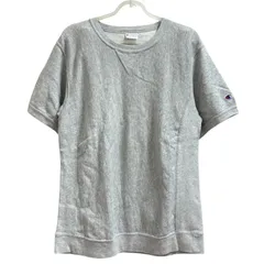 【Champion チャンピオン】 Reverse Weave/リバースウィーブ 半袖スウェット トレーナー L グレー