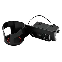 ハイエース対応 200系 増設 電源 ユニット ドリンクホルダーｘ USBポート×2 カーソケット 青色 LED ライト 電圧計付 スマホ 車内収納のサムネイル