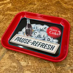 未使用 Coca-Cola コカ コーラ メタルトレイ ブリキ トレー アメリカン雑貨 小物入れ カフェ BAR ガレージ ダイナー 店舗のサムネイル