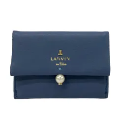 LANVIN en Bleu(ランバンオンブルー) Wホック財布 - ブルーグレー レザーのサムネイル