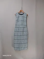 CHECK パータン ノースリーブ ロング ONE PIECE ほぼ新品