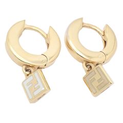 美品】FENDI(フェンディ) FOREVER FF logo ピアス両耳 - メルカリ