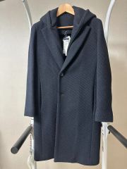 Emporio Armani フード付きテーラードジャケット ブラック ハンガー 