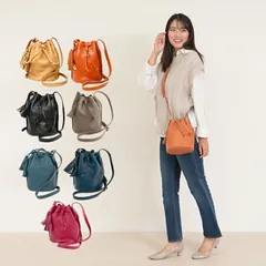A2601 BBU006 イルビゾンテ IL BISONTE ドローストリング ショルダーバッグ レディース バッグ bag 鞄 本革 革 おしゃれ ブランド ショルダー フリンジ ブラック 黒 ヌメ ヤキヌメ 女性 イルビゾンテバッグ 送料無料のサムネイル