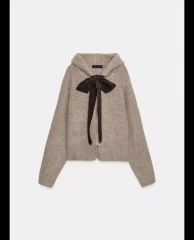 ◎新品タグ付き◎ ZARA フード付きタイベルトニットカーディガン Lサイズ ZARA フード付きタイベルトニットカーディガン リボンパーカー - メルカリ