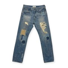 アヴィレックスACO CROSSOVERサイドジップデニムパンツ 濃紺 XXL アヴィレックスACO CROSSOVERサイドジップデニムパンツ 濃紺 XXL