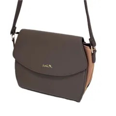 【美品】アーノルドパーマー 異素材ミックス ショルダーバッグ ブラウン 茶色【クーポン利用で、20%OFF】のサムネイル