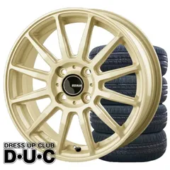 14インチアルミホイールタイヤセット 軽自動車 INFINITY/インフィニティF12 GL ゴールド 14-4.5 165/55R14 安心JAWA加盟ホイール F12のサムネイル
