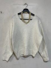 し*る様 COMME des GARCONS Vネック サマーニット ホワイト - メルカリ