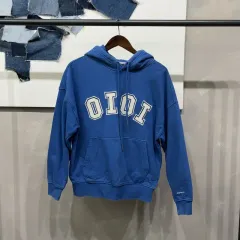 (95) O!Oi レディース ストリート カジュアル ブルー フーディー Tシャツのサムネイル