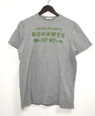【219122】Abercrombie&Fitch アバクロンビー＆フィッチ  フロント　ロゴ刺しゅう入り　半袖　Tシャツ  ・ グレー