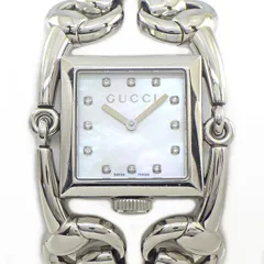 グッチ GUCCI 腕時計 シニョーリア 116.3 12ポイント ダイヤインデックス スクエア ホワイトシェル文字盤 SS クオーツアナログ 【中古】のサムネイル