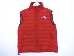 【202556】THE NORTH FACE ザ ノースフェイス  ダウンベスト　スタンドカラー　ジップアップ  ・S レッド