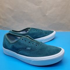 VANS スリッポン 編み込み スエード グリーン - メルカリ