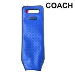 コーチ COACH ワインキャリーケース ボトルホルダー カバー シグネチャー 革トリミング ブルー PVC レザー Z6C096のサムネイル